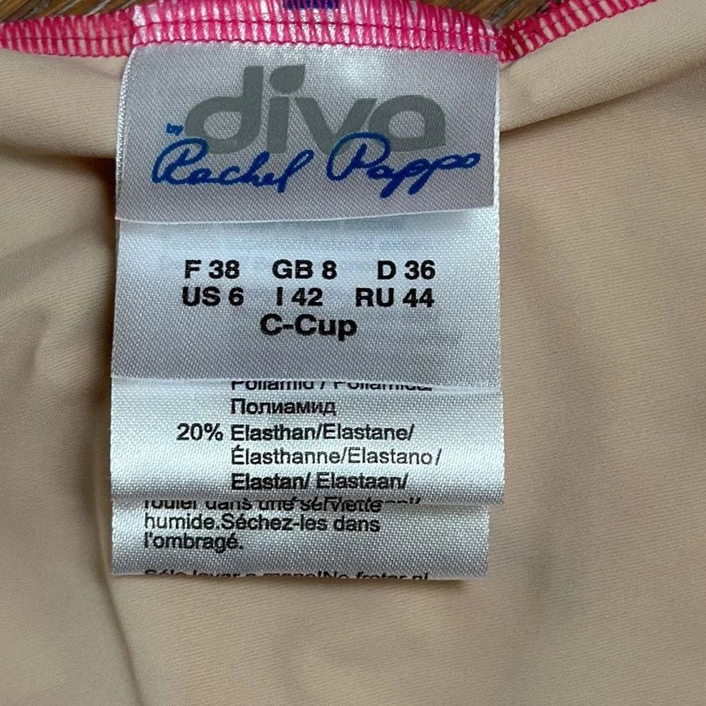 Diva by Rachel Pappo floral Tropical one piece swimsuit Hawaii Barbicore Pink - Picture 11 of 17